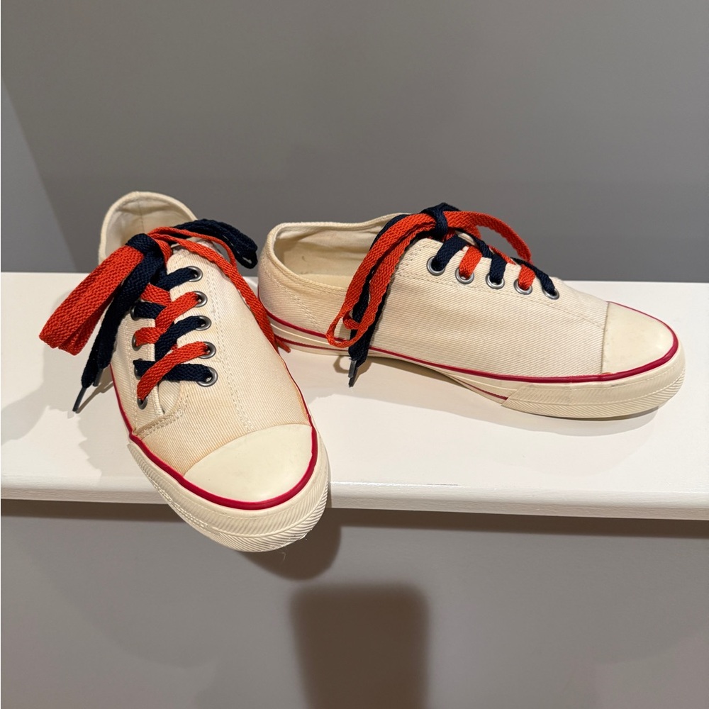 Juicy Couture Vintage Canvas Sneakers with Red and Blue Laces